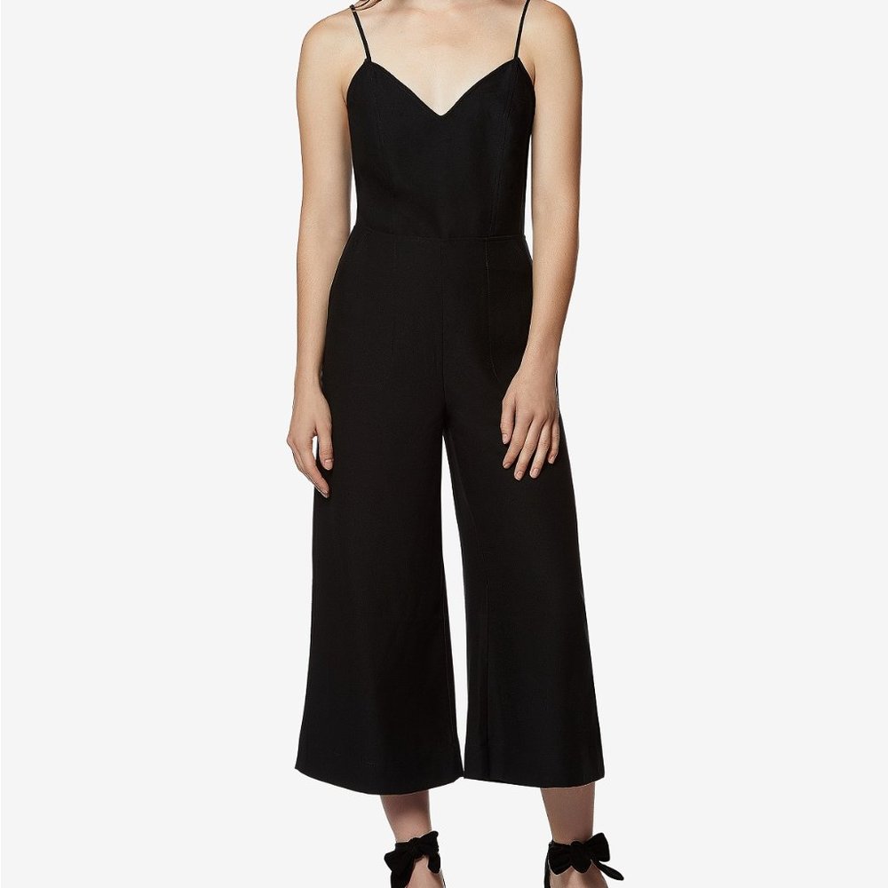 Avec Les Filles Wide-Leg Cropped Jumpsuit